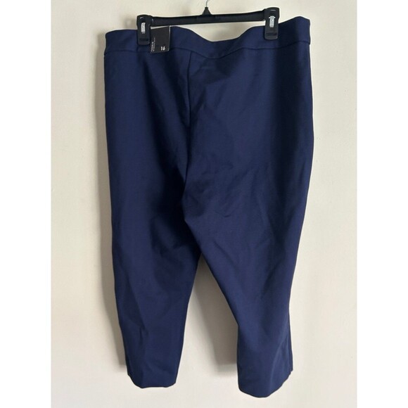 NWT - Torrid Women’s Size 16 Retro Navy Blue Sailor Ponte Crop Pants - Picture 2 of 8